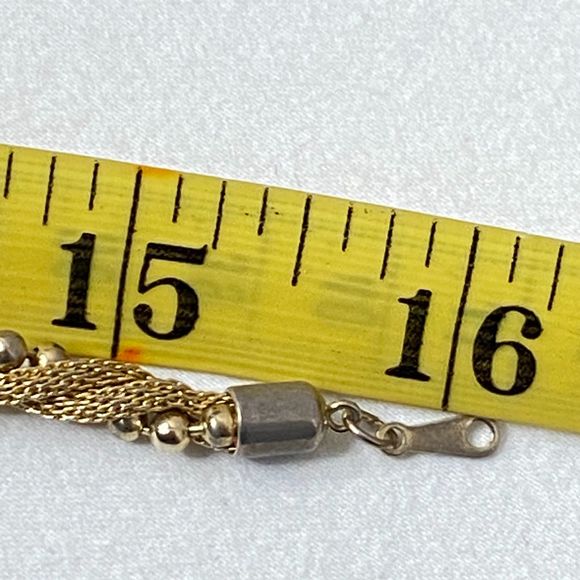 Avon Choker Necklace Gold Tone Twisted Chains And Beads - Picture 5 of 6